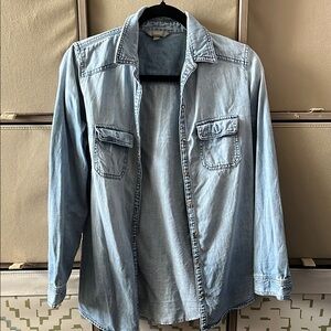 Rubbish Blue Button Down Denim Shirt